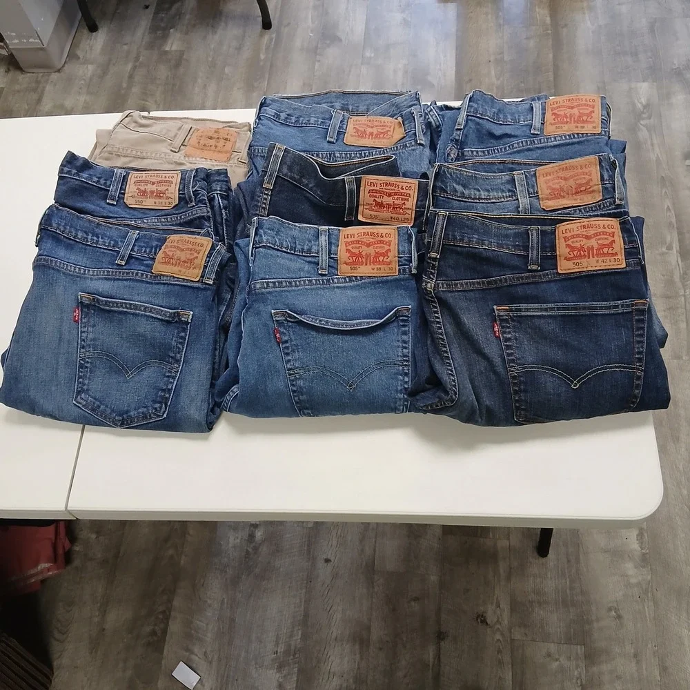 Levi's‎ 501 505 550 Jeans Lot 9 Mens Sizes 36-42 Bulk Reseller Wholesale Grade A